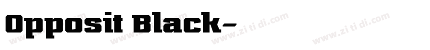 Opposit Black字体转换